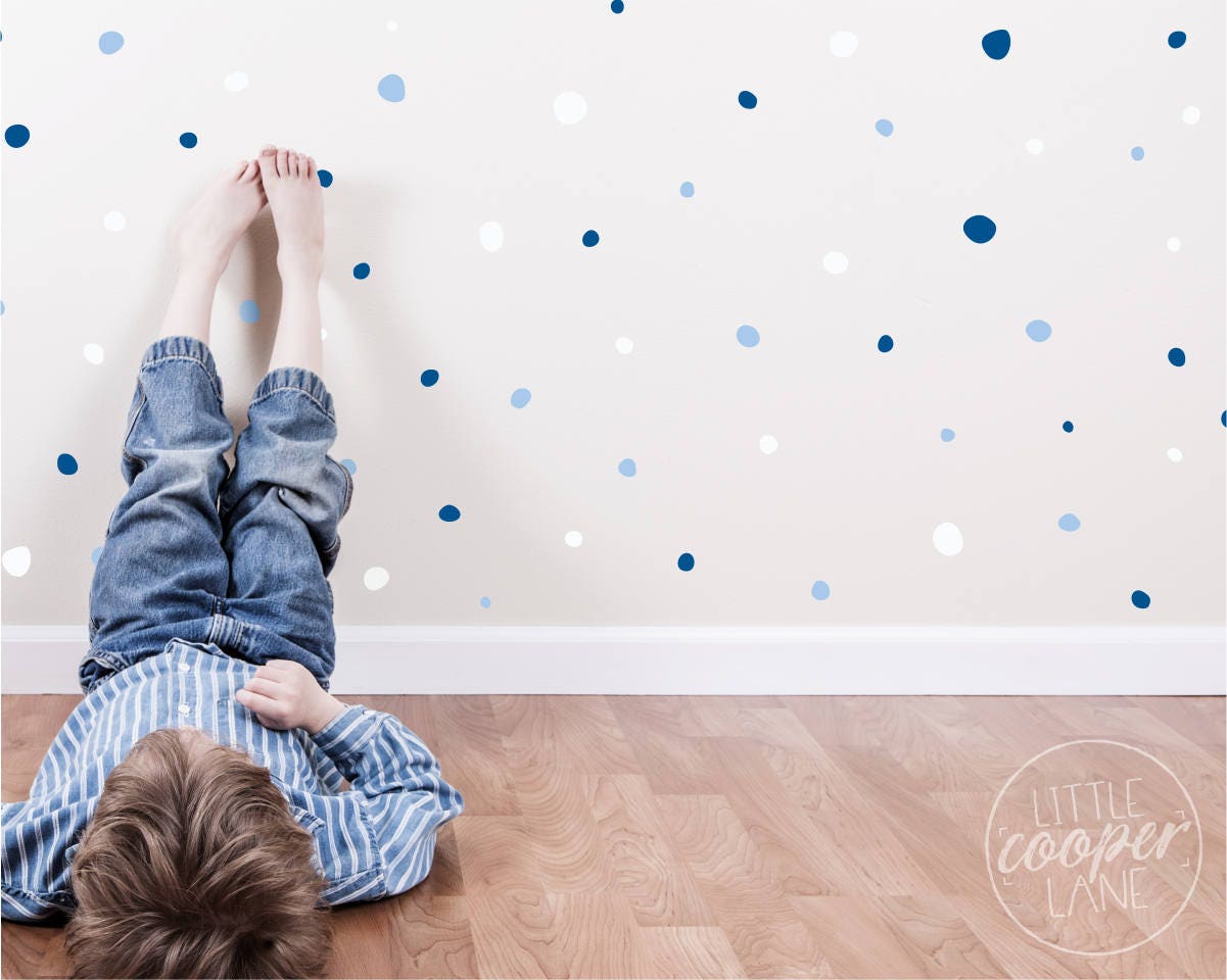 Hand Drawn Polka Dots VINYL Wall Decals 3 Colours Etsy UK