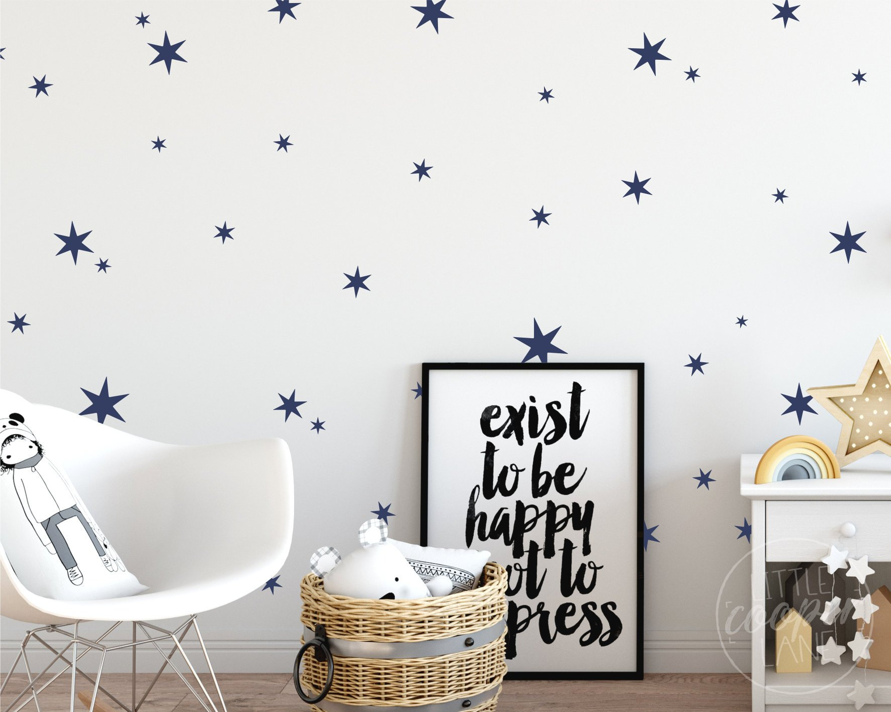 Stars VINYL Wall Decals Mixed Size Star Stickers Peel & Stick