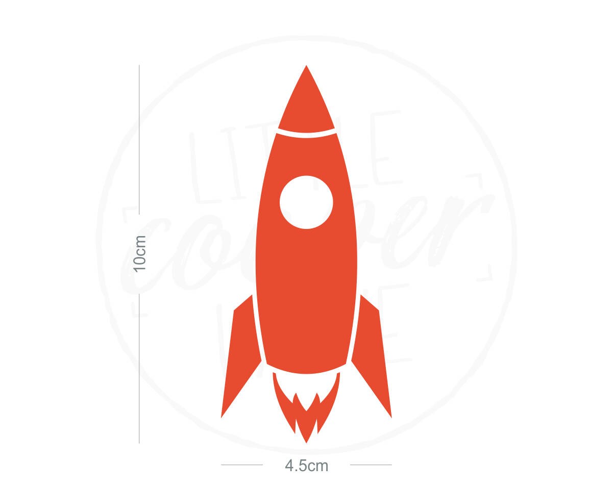 Rocket Wall Decals Spaceship Wall Decal Vinyl Stickers Sets of 24