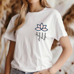 Lotus Flower Shirt, Mystical Shirt, Spiritual shirt, Hippie Shirt, Meditation T-shirt, Inspirational Gift for Women, Gift for Yoga Lovers,