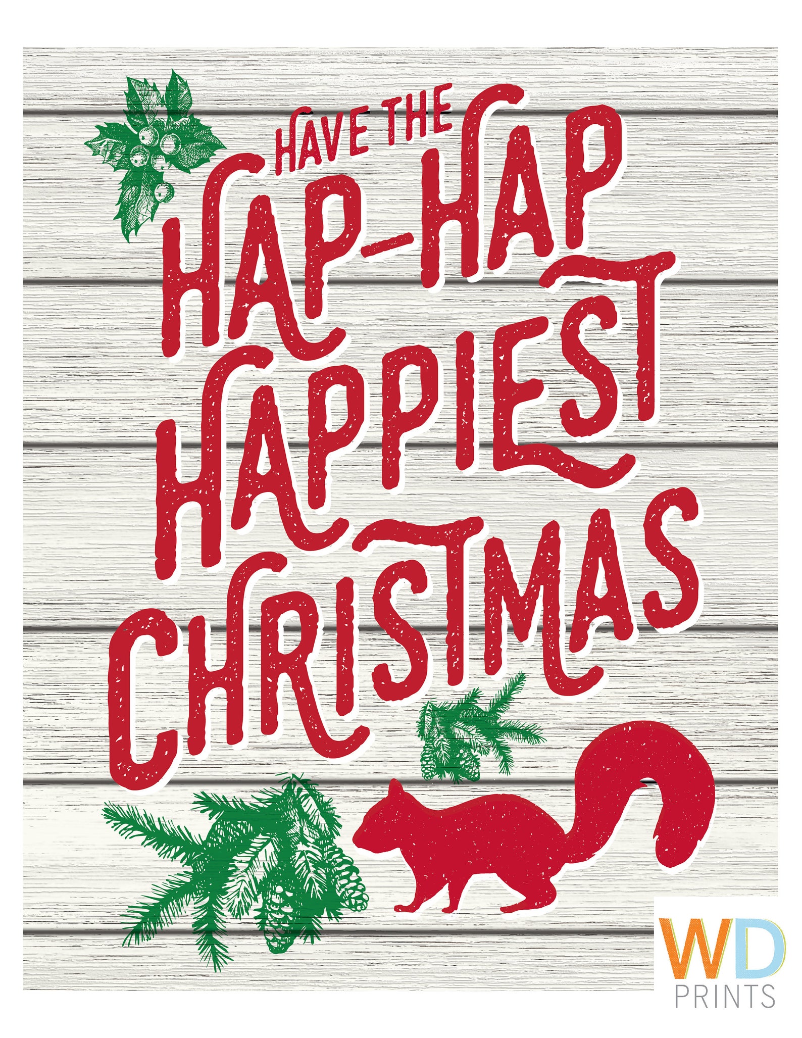 Wall Art, Christmas Vacation Quote, Metallic Print, Multiple Colors