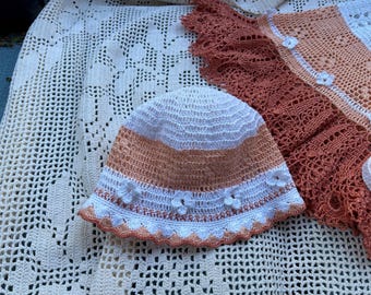 Josie summer hat thread crochet pattern, hat pattern, toddler hat, summer hat, crochet pattern, hat pattern, thread crochet toddler hat, hat