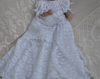 Baby Andrea crochet pattern christening gown, thread crochet christening gown, blessing gown pattern, baptism crochet pattern, christening