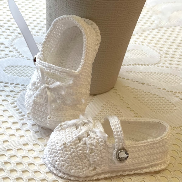 crochet booties Jennie christening thread pattern, christening booties, crochet thread booties, baby christening booties, baby pattern, baby