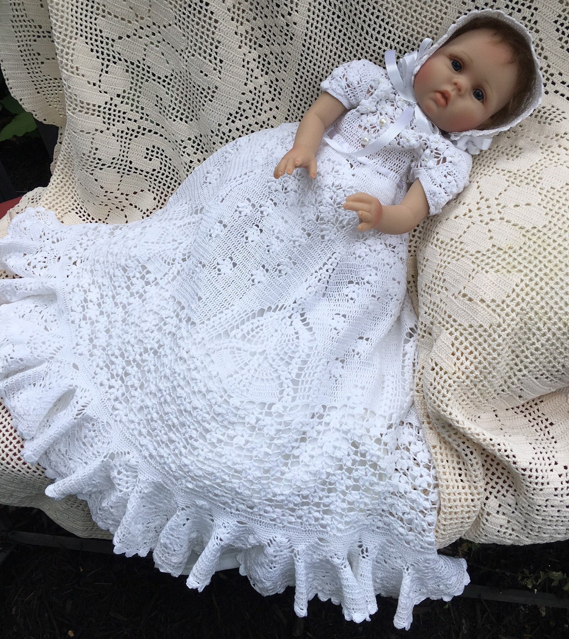 5 Crochet Patterns of Christening Gowns at a Discount Price. Etsy