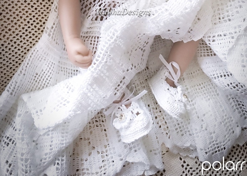 Crochet booties floral and scroll pattern baby accessories baby pattern crib shoes christening shoes crochet pattern thread crochet