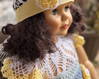 Samantha hat thread crochet girl pattern, summer hat crochet pattern, girl hat pattern, pattern, crochet pattern, thread crochet, thread