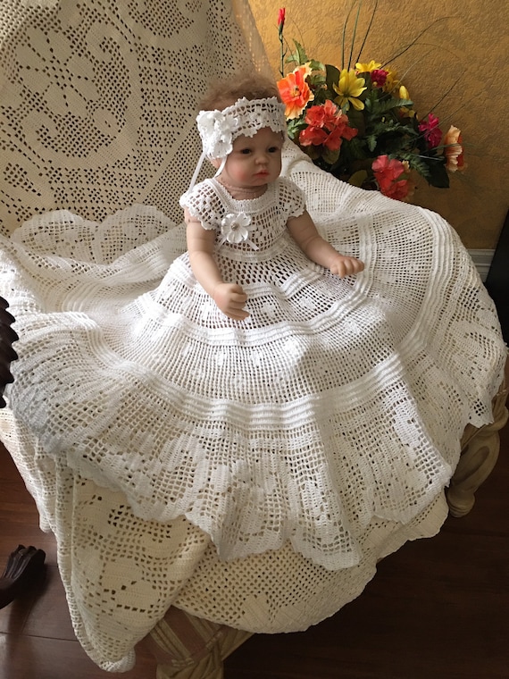 Pineapple crochet christening gown cheap pattern