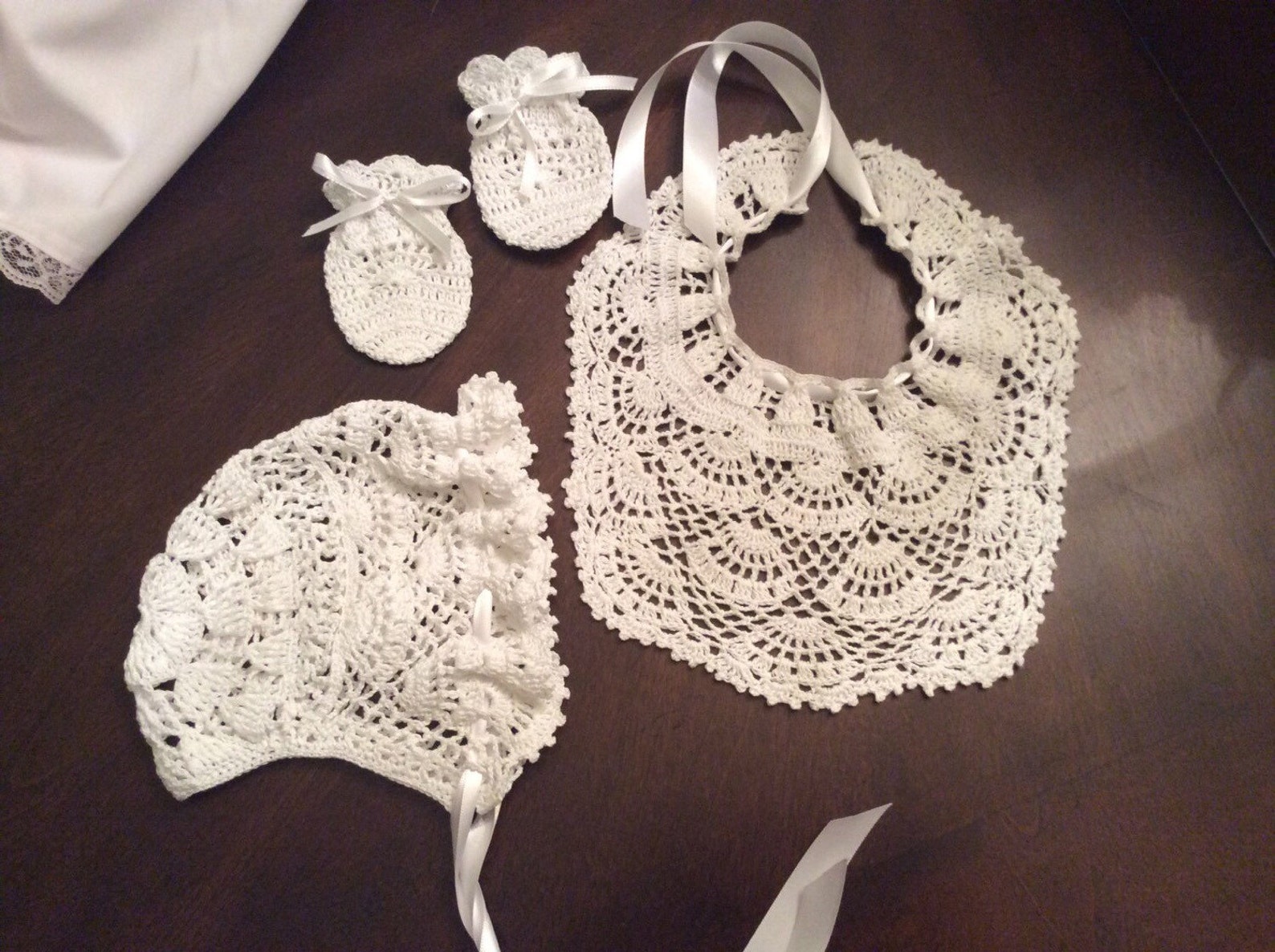 Crochet Pattern for Baby Christening Accessories Baby Pattern Etsy