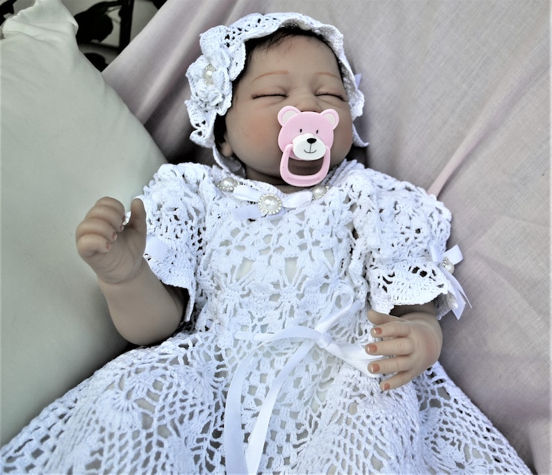 Dress Heirloom Christening crochet pattern, crochet pattern baby, blessing short gown, christening pattern, thread crochet, baby pattern image 8