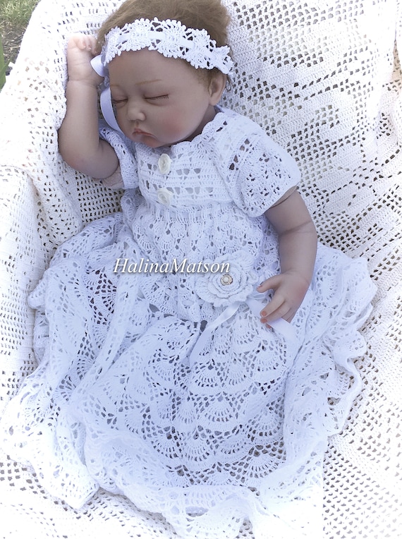 Vestido bautizo crochet patrones sale