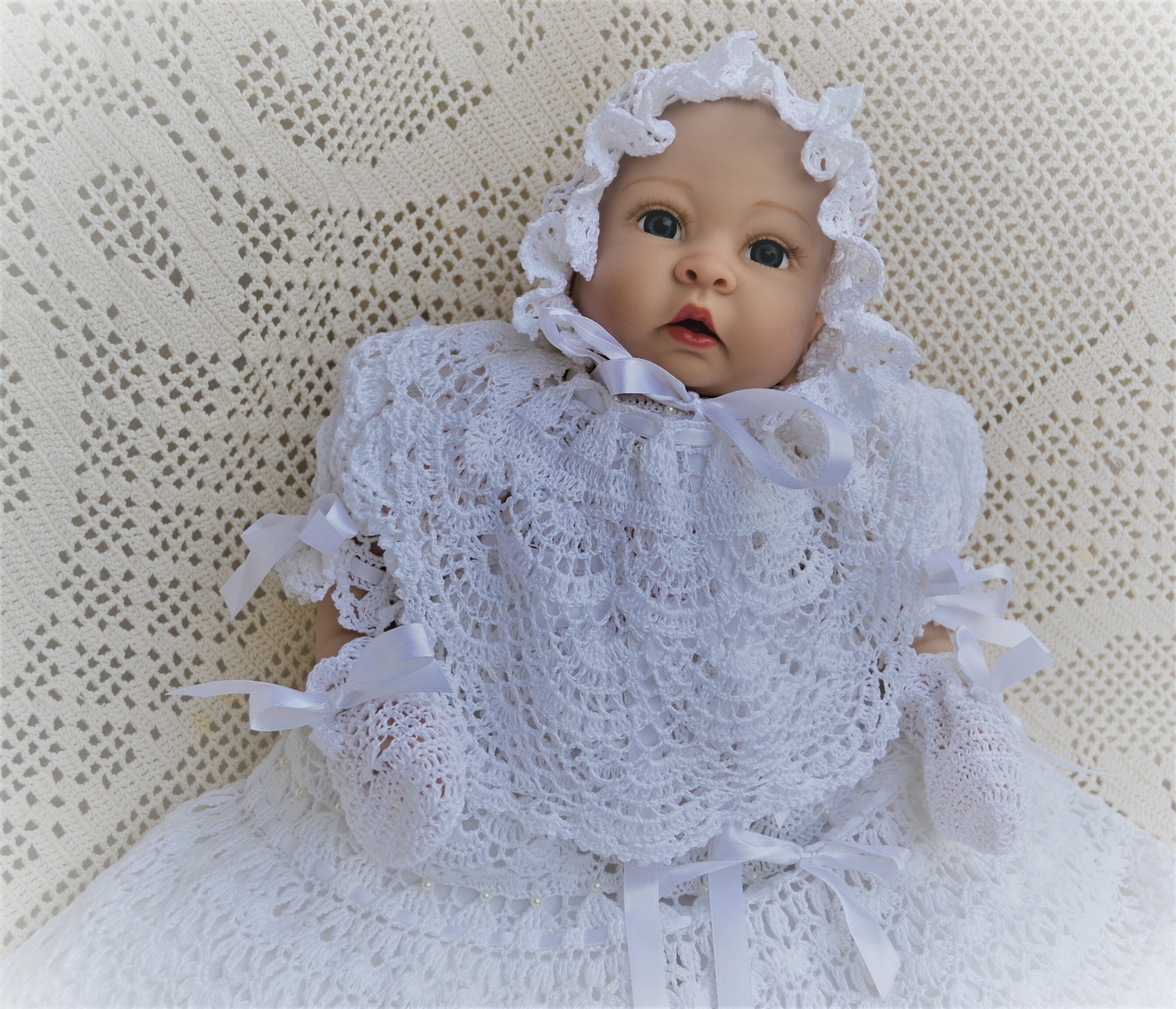 Baby Andrea Christening Gown Crochet Pattern Heirloom Etsy