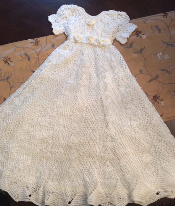 crochet baptism dress pattern