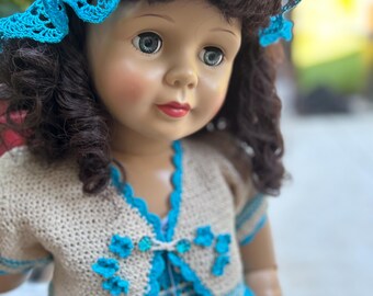 bolero and hat spring flower toddler thread crochet pattern, toddler thread crochet, hat thread pattern, toddler hat pattern, crochet hat