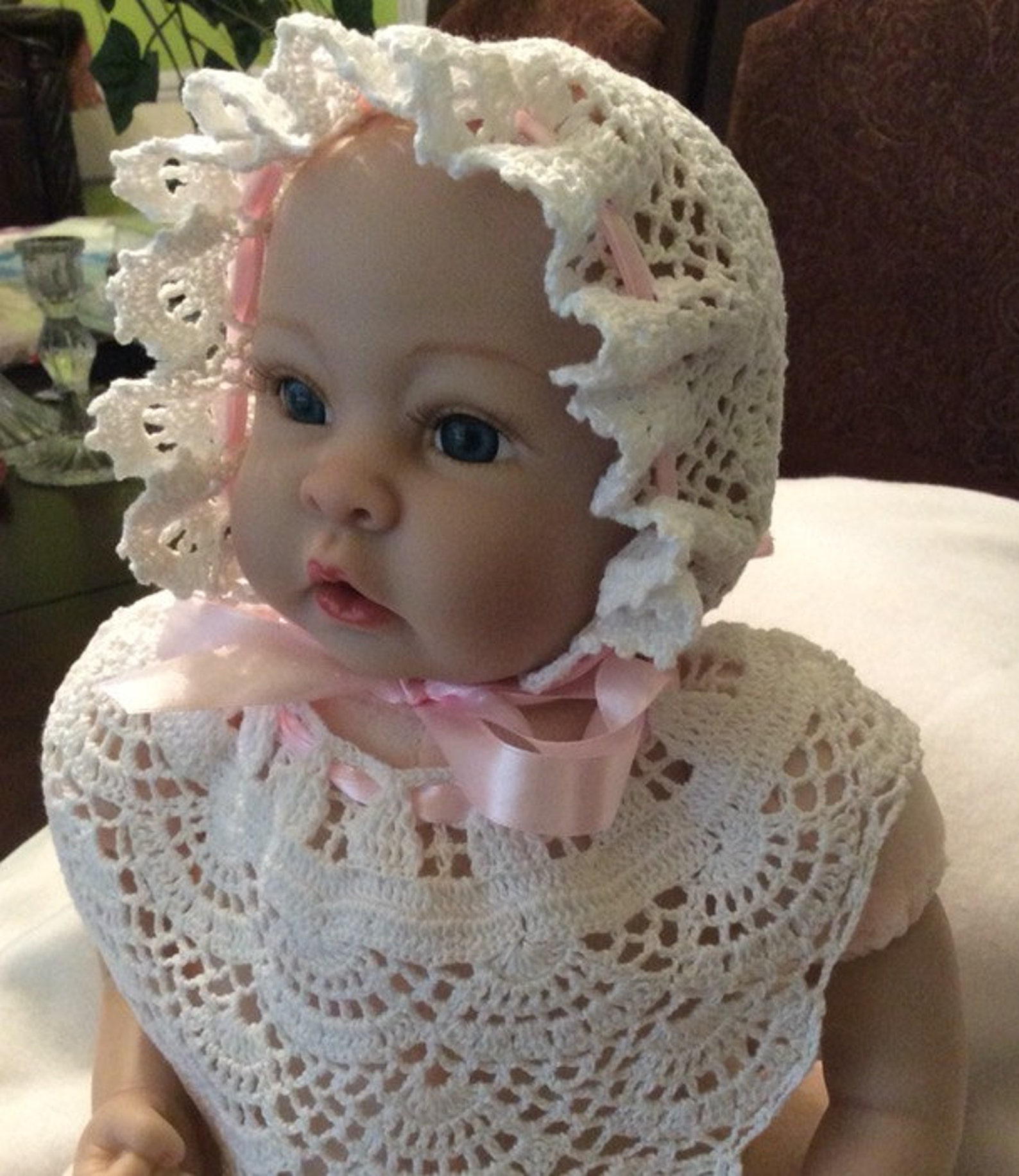 Crochet Pattern for Baby Christening Accessories Baby Pattern Etsy