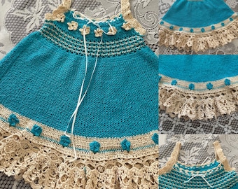 dress spring flower toddler thread crochet pattern, dress crochet pattern, thread crochet, pattern, toddler, size 18-24 months, toddler dres