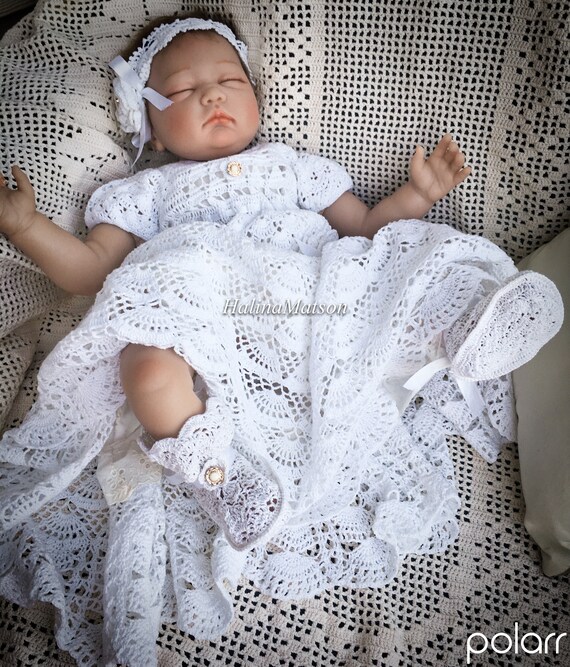 SALE Girl Christening Gown Baptism Dress Pink Lace Christening Gown From  Caremour Comes With Matching Bonnet Baby Christening Gown - Etsy
