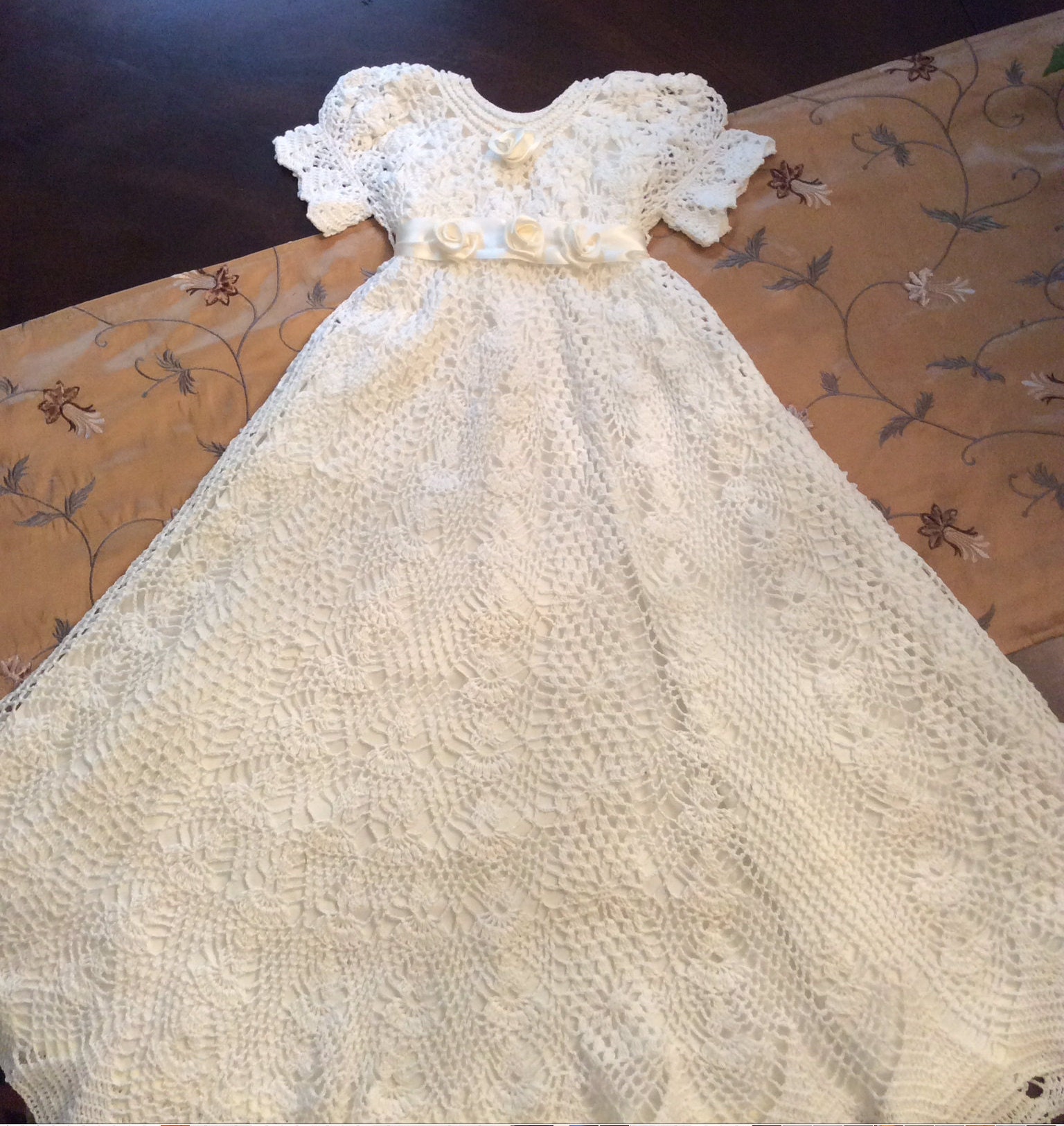 Heirloom vintage christening gown pattern Crochet christening Etsy