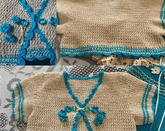 bolero spring flower thread crochet pattern size 18-24 months, toddler pattern, bolero crochet pattern, thread crochet toddler pattern,