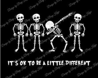 Autism Awareness Day Skeleton Skull Its OK to Be Different 3D All Over Sublimation Printing Shirt