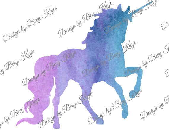 Download Instant Download Majestic Watercolor Unicorn Design Download Etsy