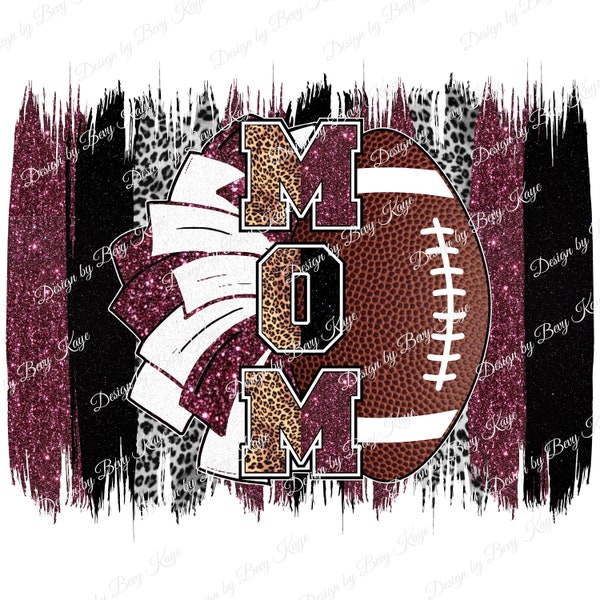 Custom Design Request: Instant Download of Cheer & Football Mom of Both Glitter Digital Design/PNG And JPG Format/No Product Ships
