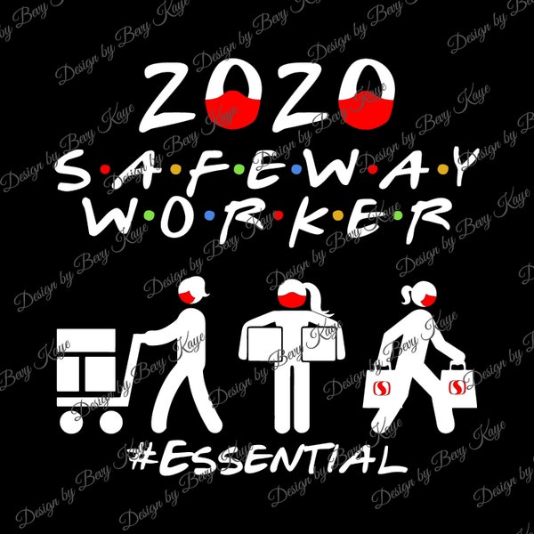 Pair of Digital SVG Design Downloads of 2020 Safeway Worker (Male & Female Version) SVG File Format For Cutting HTV/No Product Will Ship