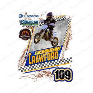 Custom Digital Design Request: Custom Motocross Racing Shirt Design/Sublimation Design in PNG Format/No Physical Product Will Ship