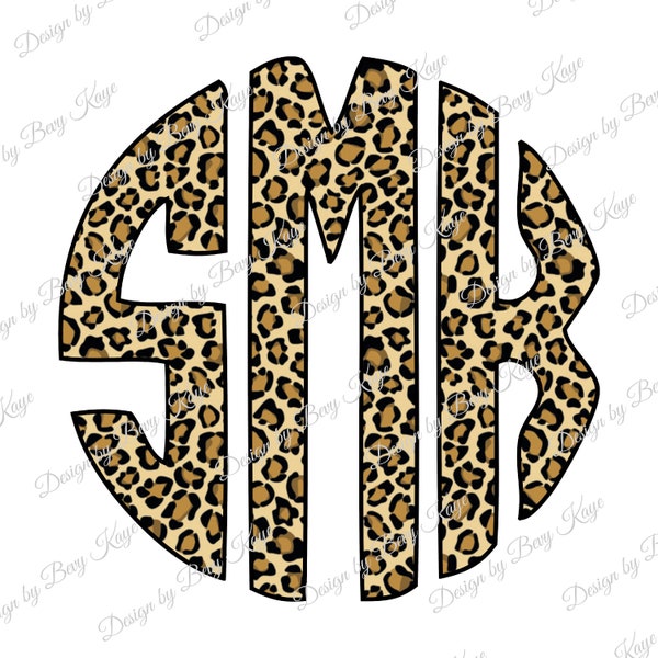 Instant Download Custom Design Request of "SMK" Monogram in Leopard Print/Downloads Instantly/No Product Will Ship