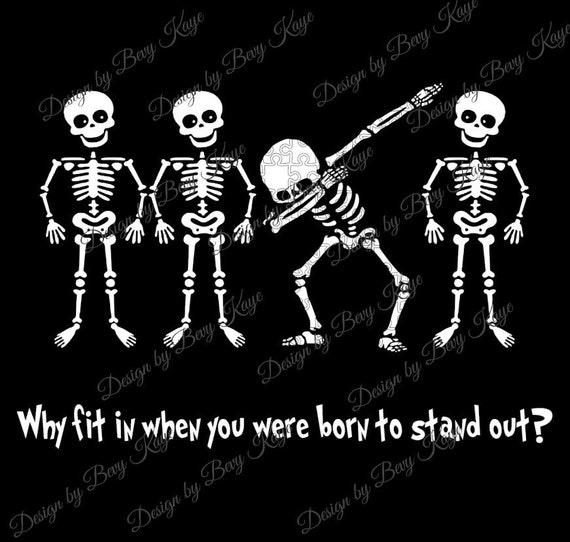 Digital Svg Design Download Dabbing Skeletons For Autism Etsy