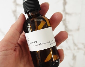 Toner | Choose Rejuvenating or Acne Essential Oil Blend | Witch Hazel | Natural Plant Based Skincare | Customizable for Every Skin Type
