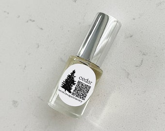Cedar | Single Note Layering Scent | Gender Neutral Fragrance | Organic | Vegan | Essential Oil Based | Woodsy | DIY Perfume Layering