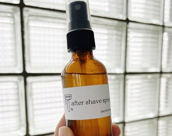 After Shave Spray | Witch Hazel | White Willow Bark | Grooming Care | Essential Oils | Juniper | Lavender | Basil | Orange | Body Care