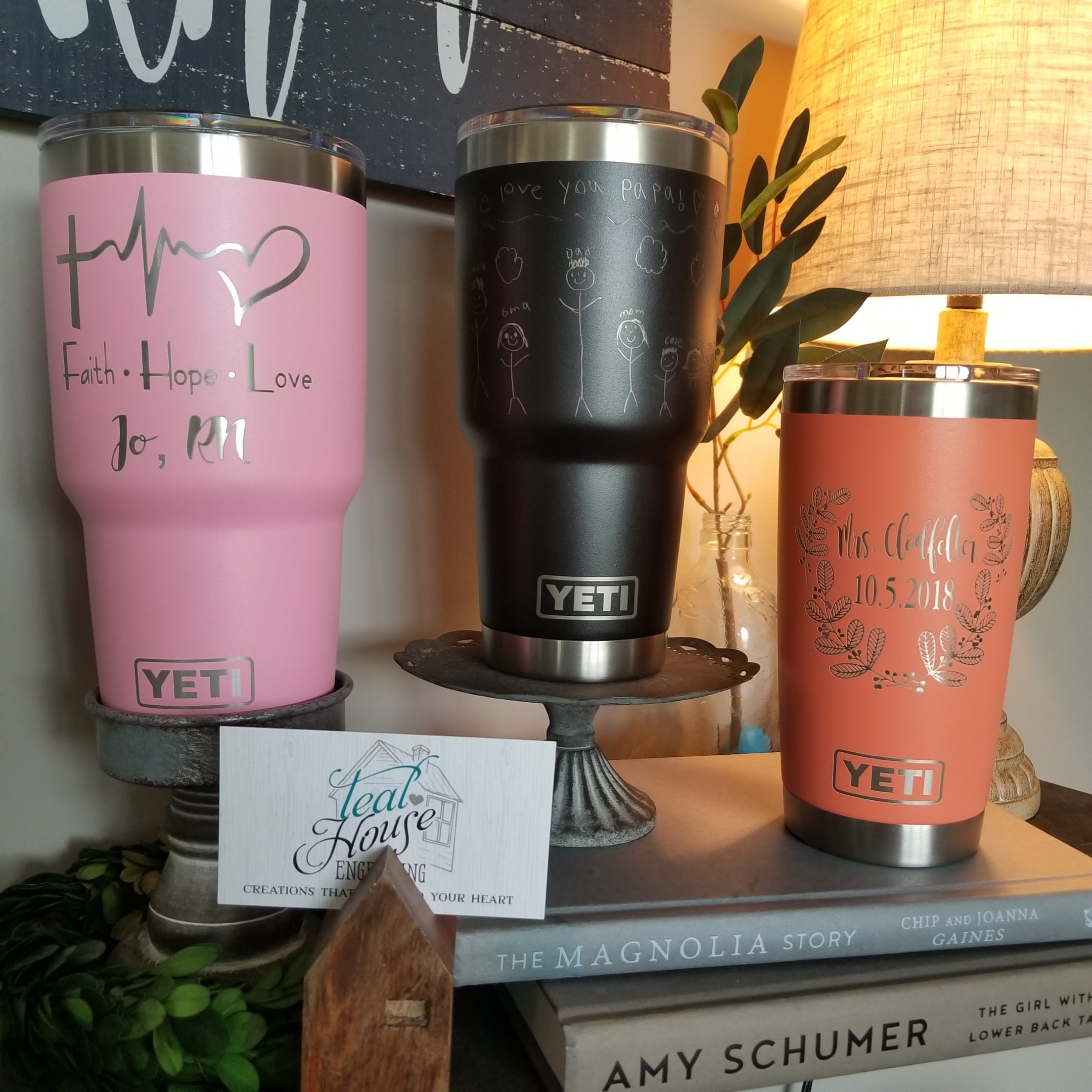 Personalized Yeti Engraved Yeti Yeti Decal Personalized Etsy