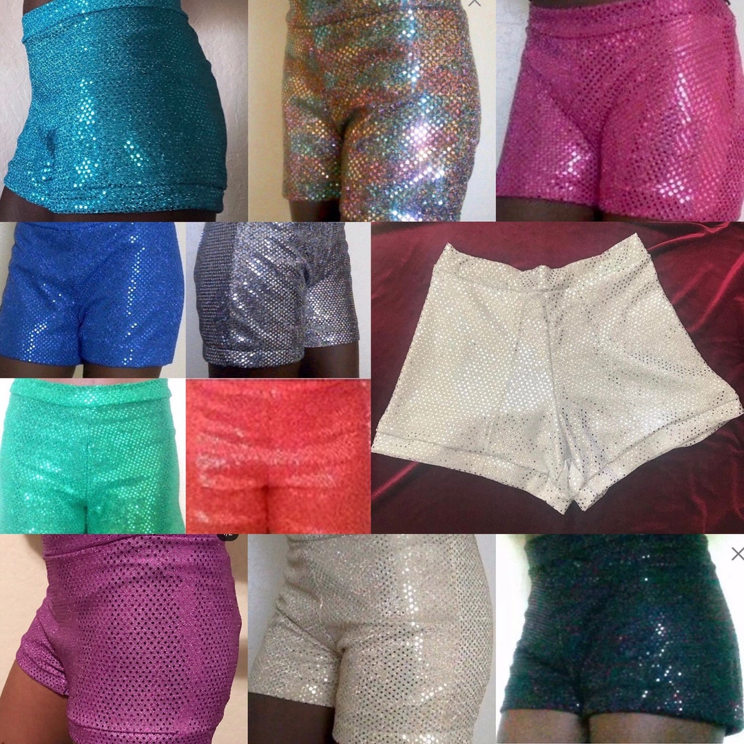 Sequin Shorts, Glitter Shorts, Sparkle Shorts Etsy