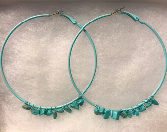 Turquoise Hoop Earrings