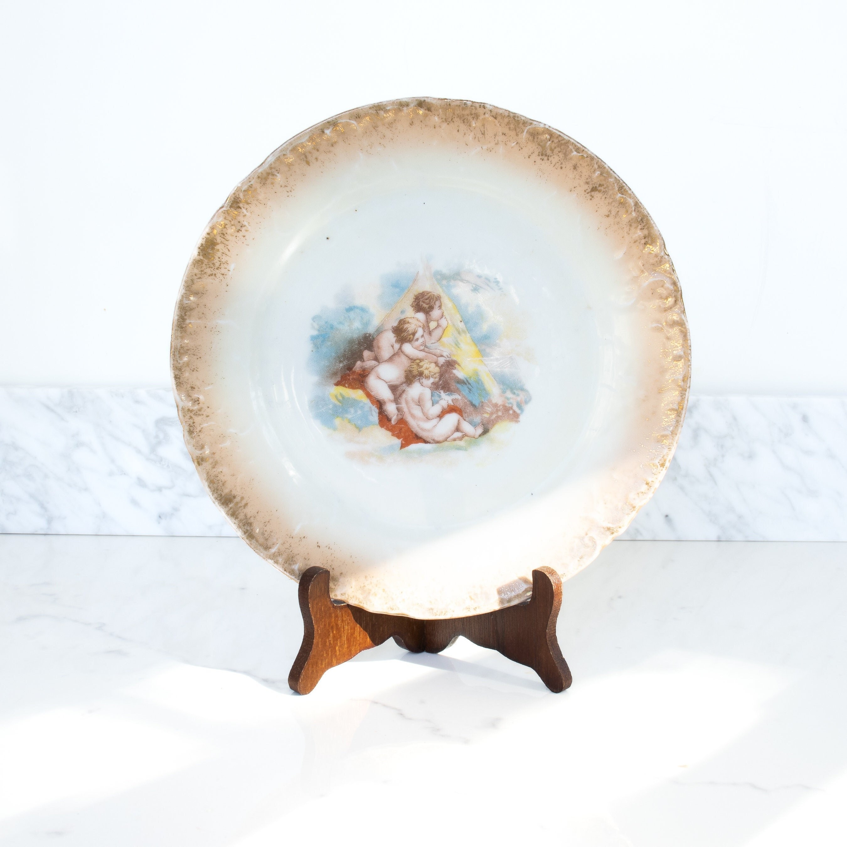 Paire De Thé Porcelaine d'ART creations FLORENCE Limoges France décor fleurs