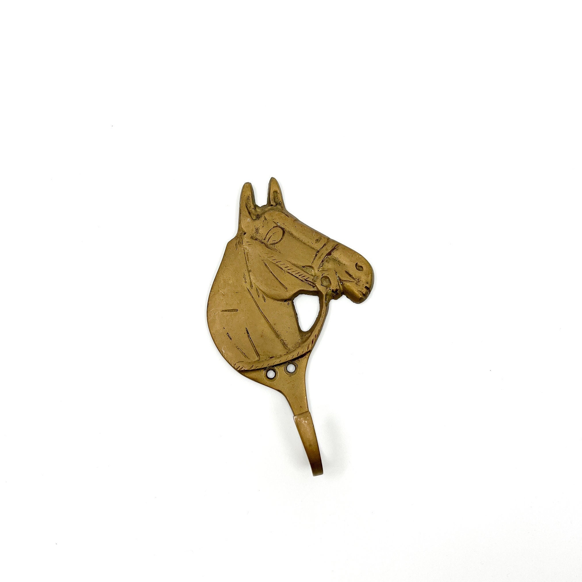 Horse Head Brass Coat Rack 