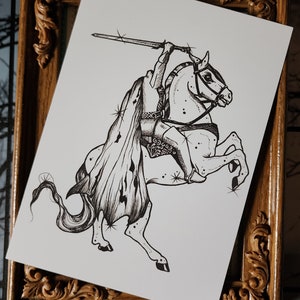 The Horseman Rides - Fine Art Print - Headless Horseman Art - Goth Gifts - Goth Art