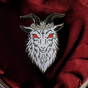 Only 2 Left - I AM THE THORN - Goat Enamel Pin - Goat Jewelry - Wearable Dark Art - Devil Pin - Satan Pin - Lucifer Pin - Goat Brooch