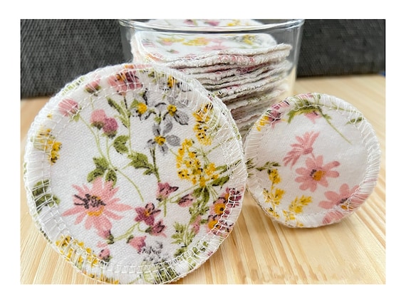 Set of 12 Reusable Cotton Rounds – Prairie Dream Plum Blossom Makeup Remover Pads