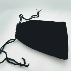 Small Black Velvet Pouch Jewelry Bag