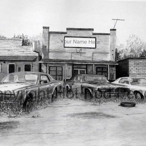 67-68-69 Mercury Cougar Customized Pencil Drawing Print