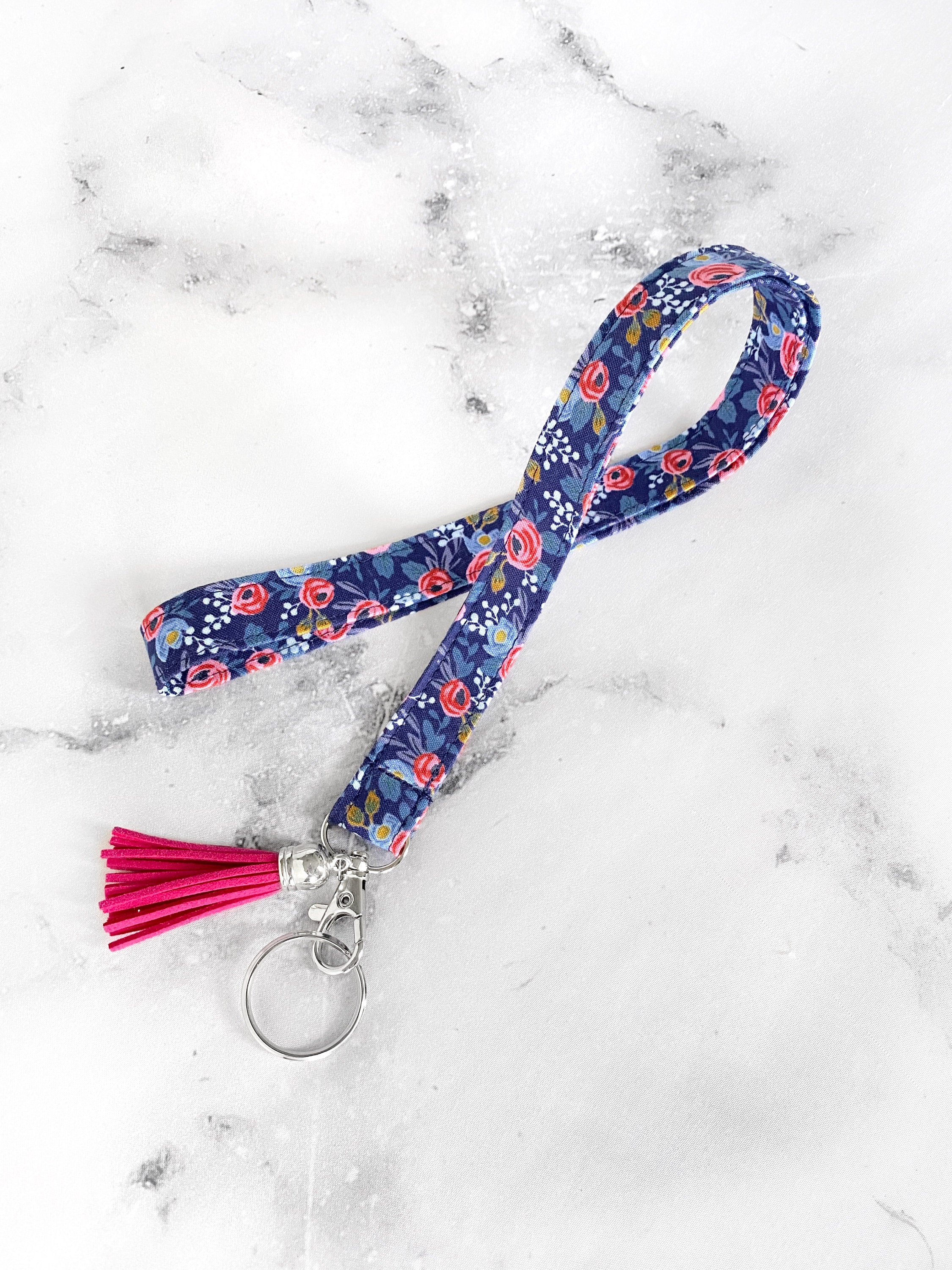 Rifle Paper Co Lanyard for Keys Floral Badge Holder Boho ID Etsy
