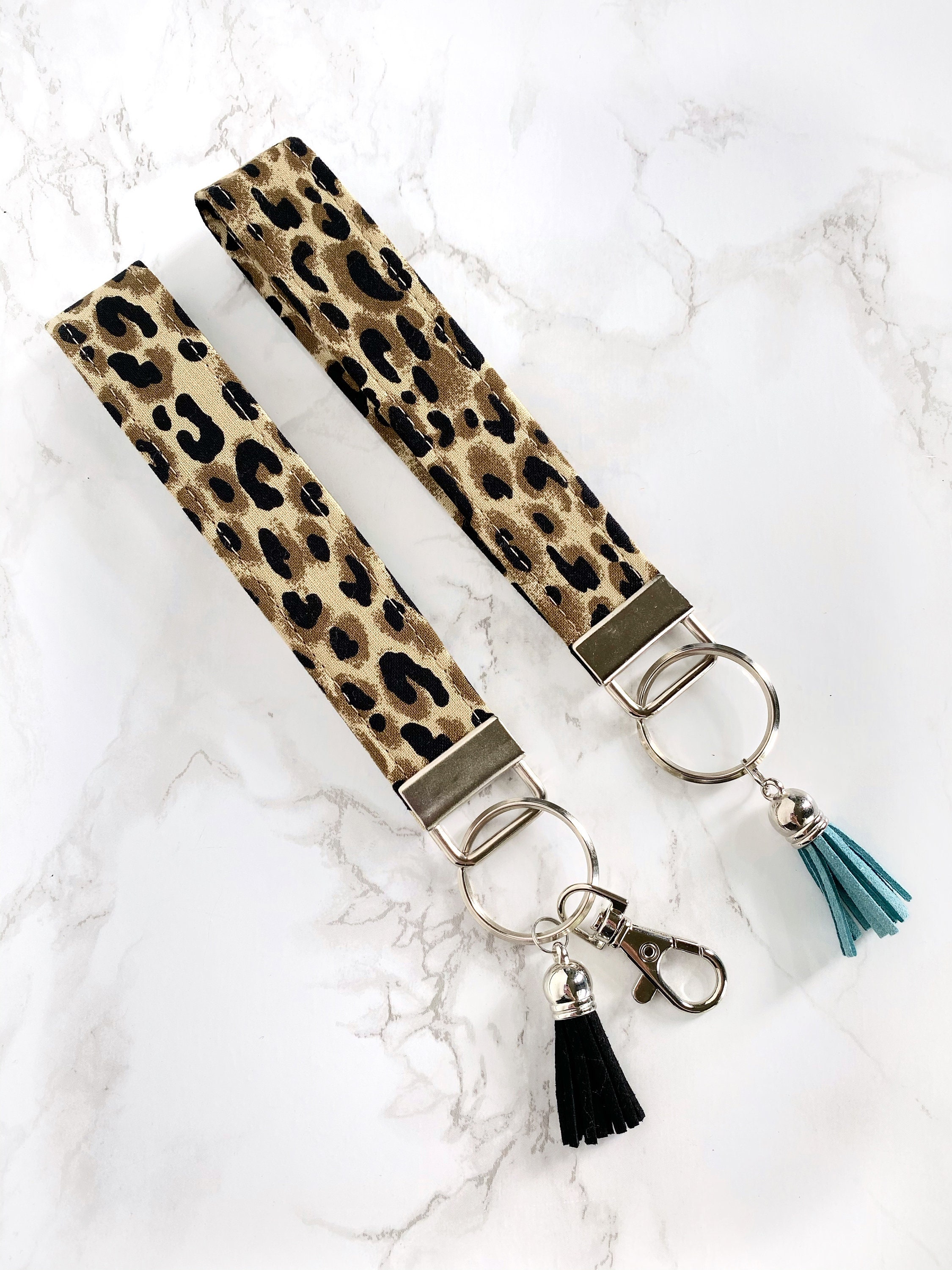 Leopard Wristlet Keychain Cheetah Key Fob Wristlet Keychain | Etsy