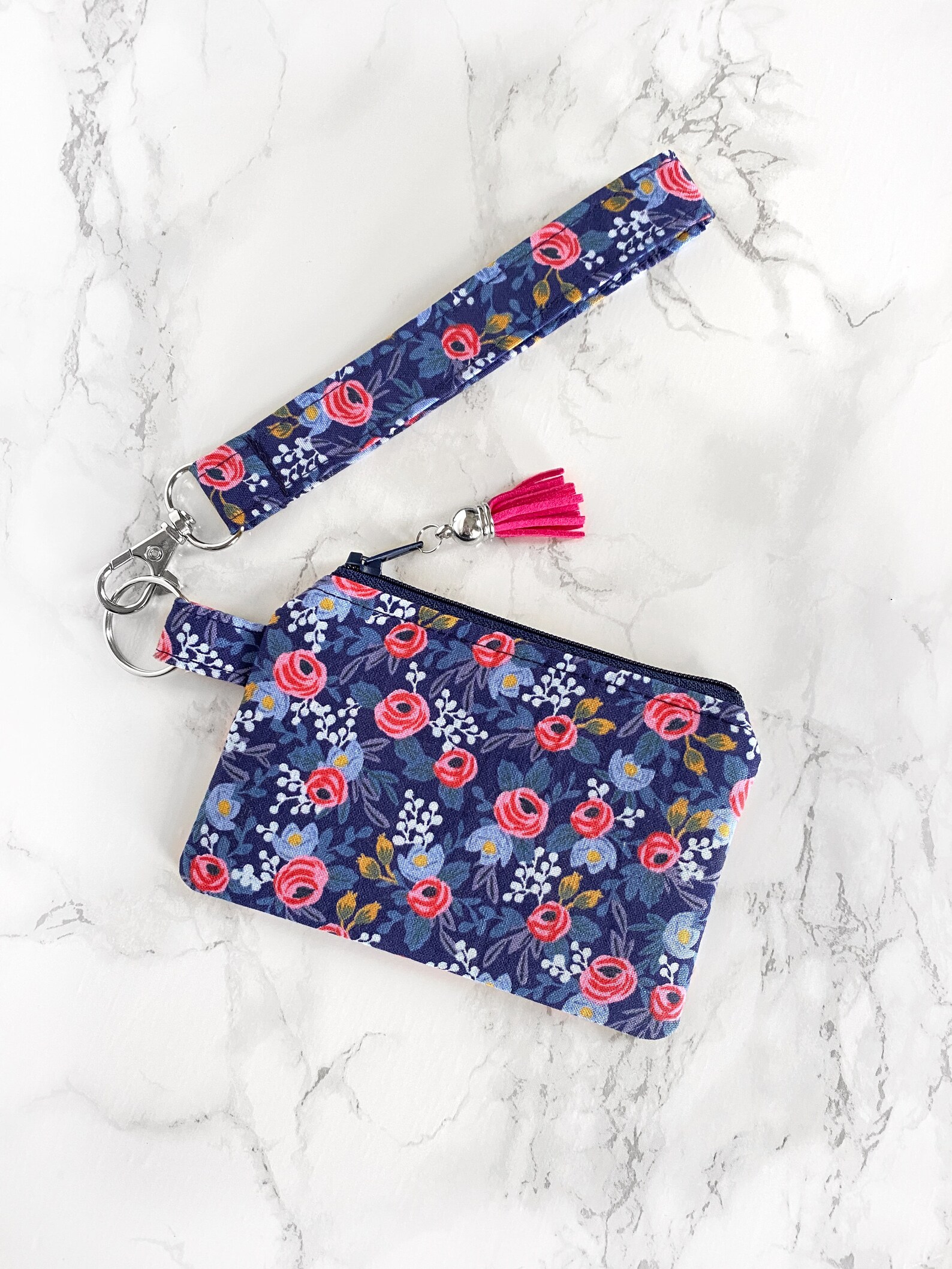 Minimalist Keychain Wallet, Rifle Paper Co Wallet for Women, Keychain ...