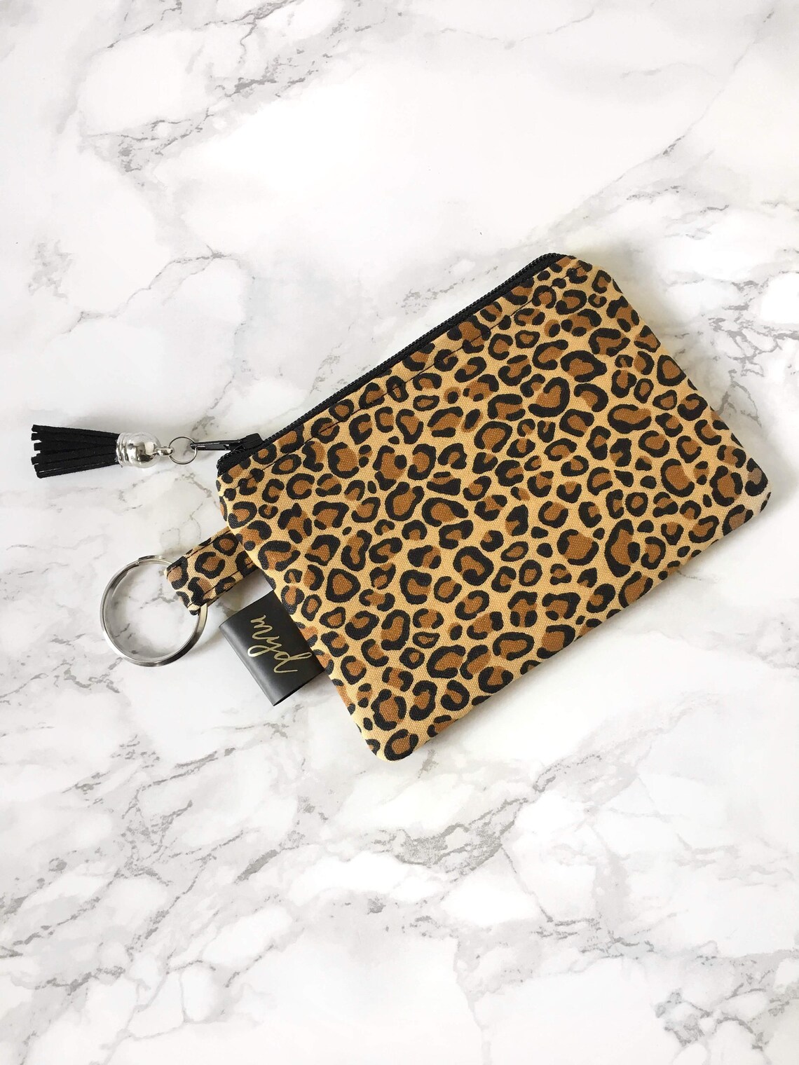 Cheetah Minimalist Keychain Wallet Wallet for Women Keychain Etsy