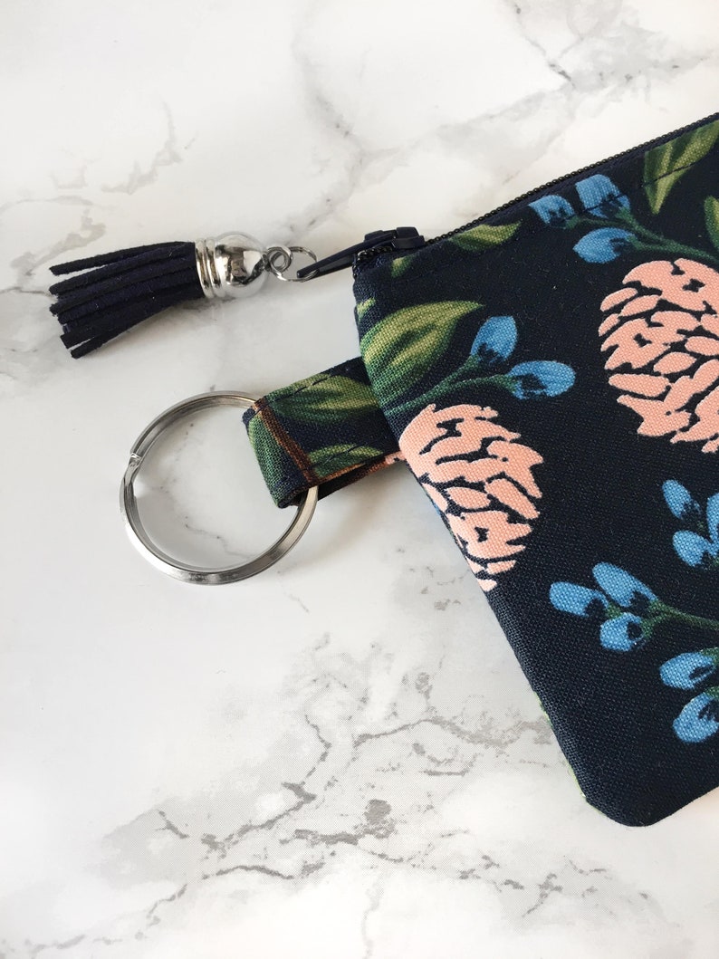 Rifle Paper Co Womens Wallet Navy Keychain Wallet for Women Etsy