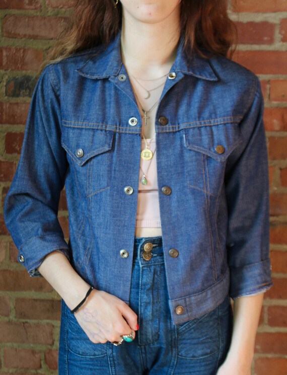 levi cropped denim jacket