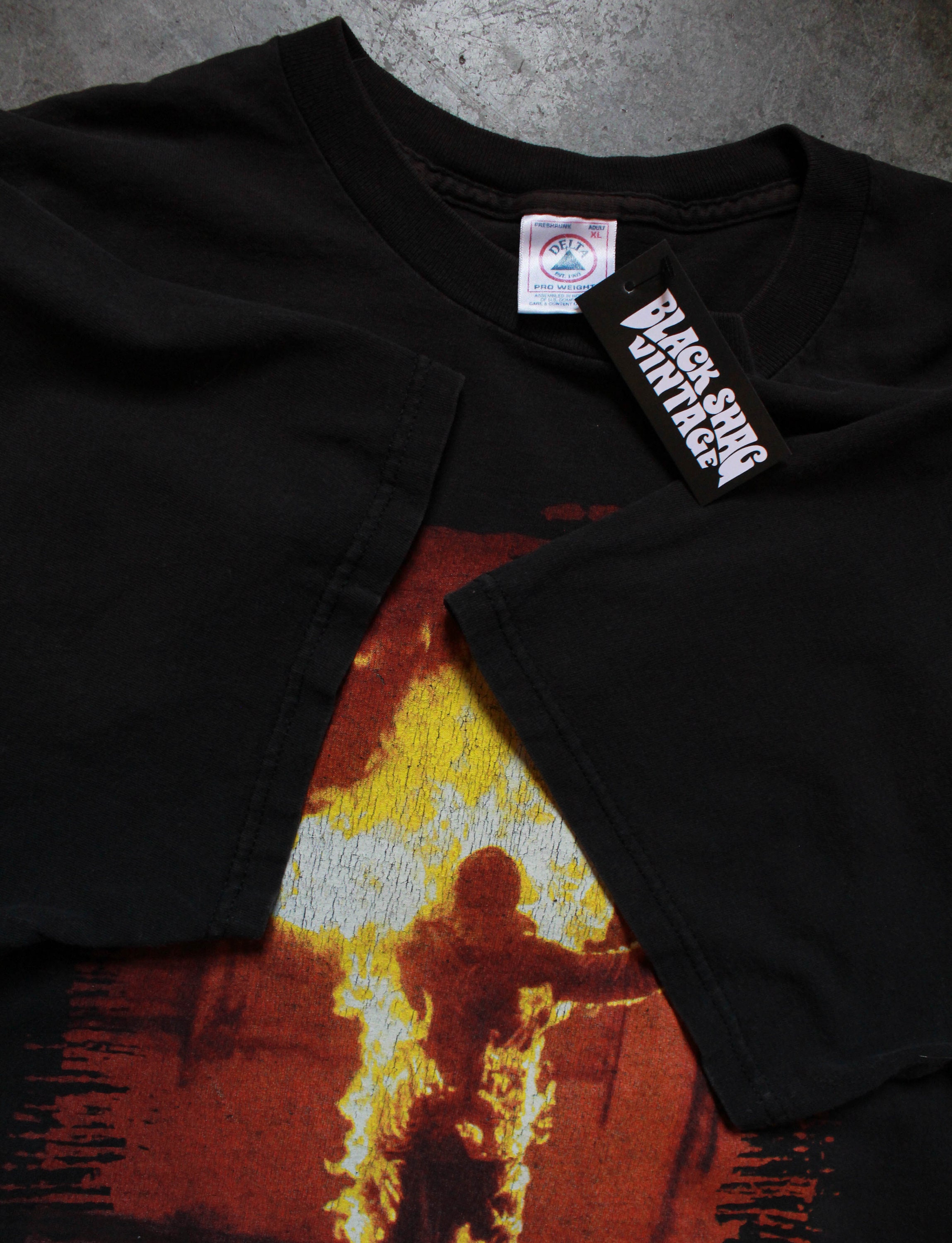 Vintage 1998 Rammstein Concert T Shirt Burning Man Black | Etsy